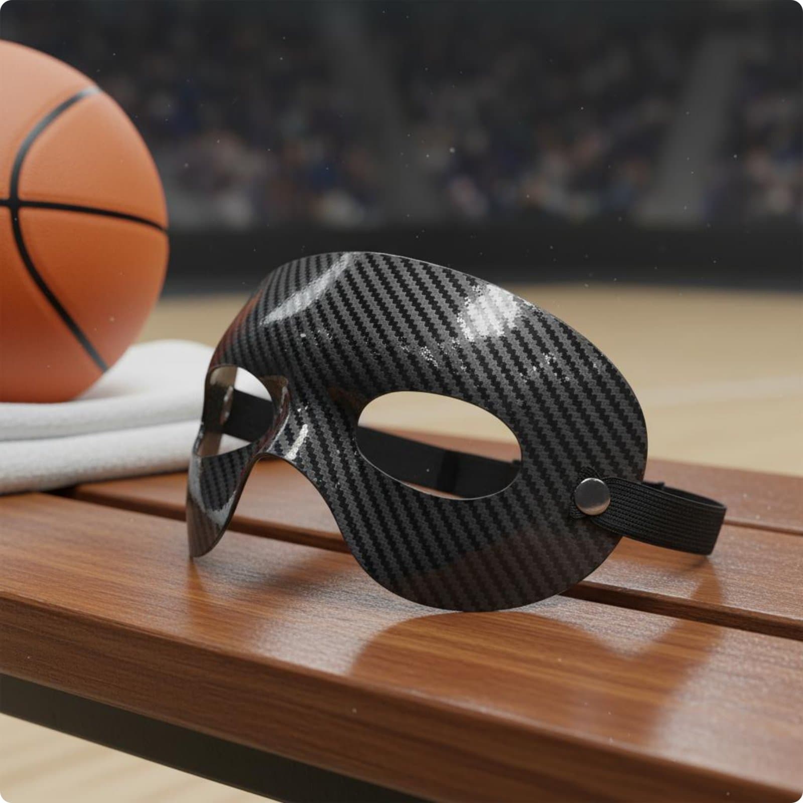 Half Face Sports Mask Lightweight Basketball Face Mask Adjustable for Athletes