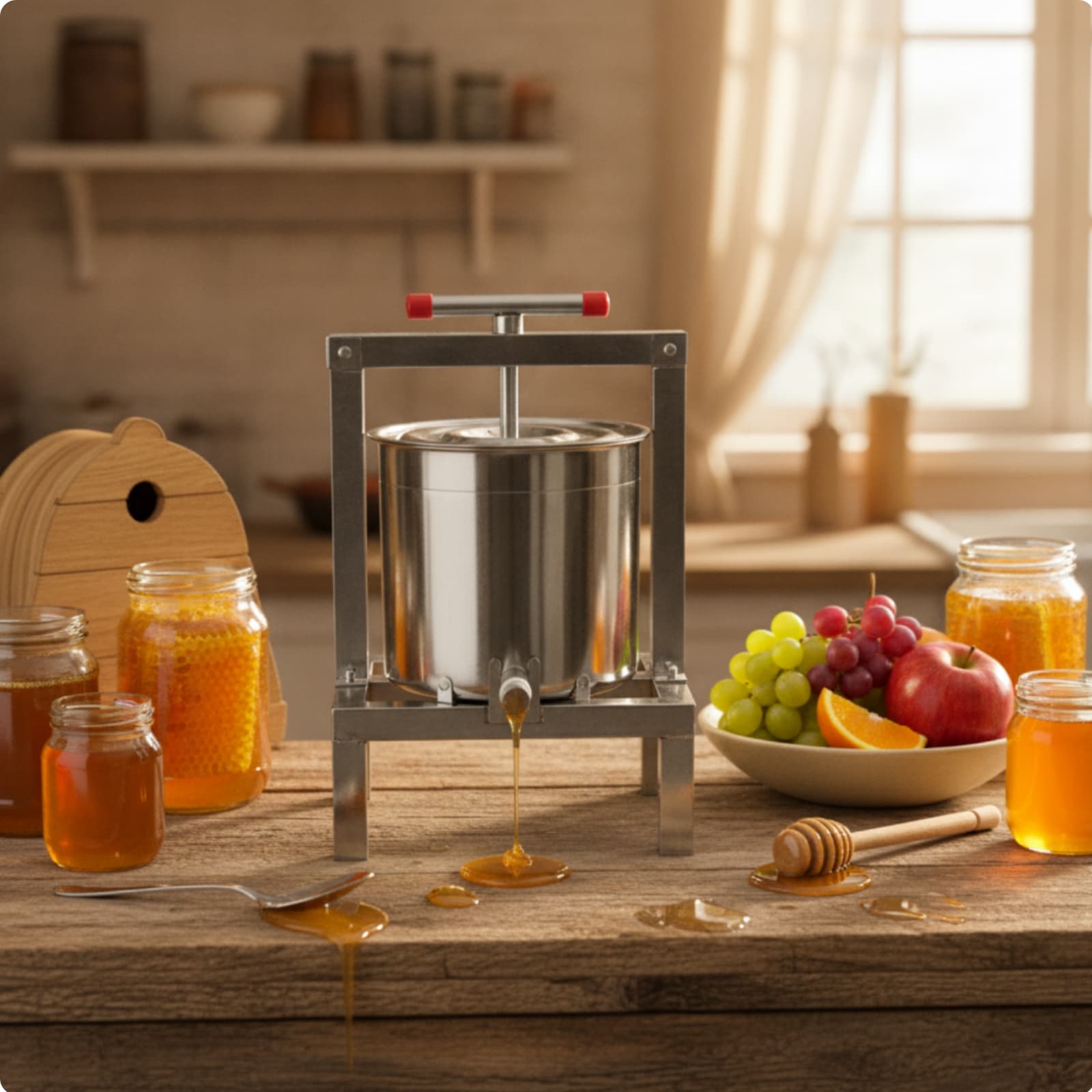 Stainless Steel Honey Press Rust Resistant Stainless Steel Beeswax Presser