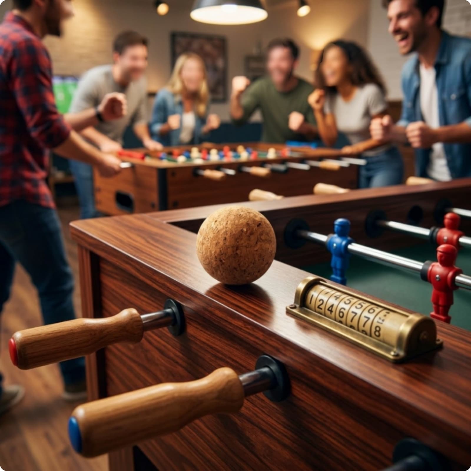 Table Soccer Balls with Cork Lightweight Foosball Ball Natural for Home Play