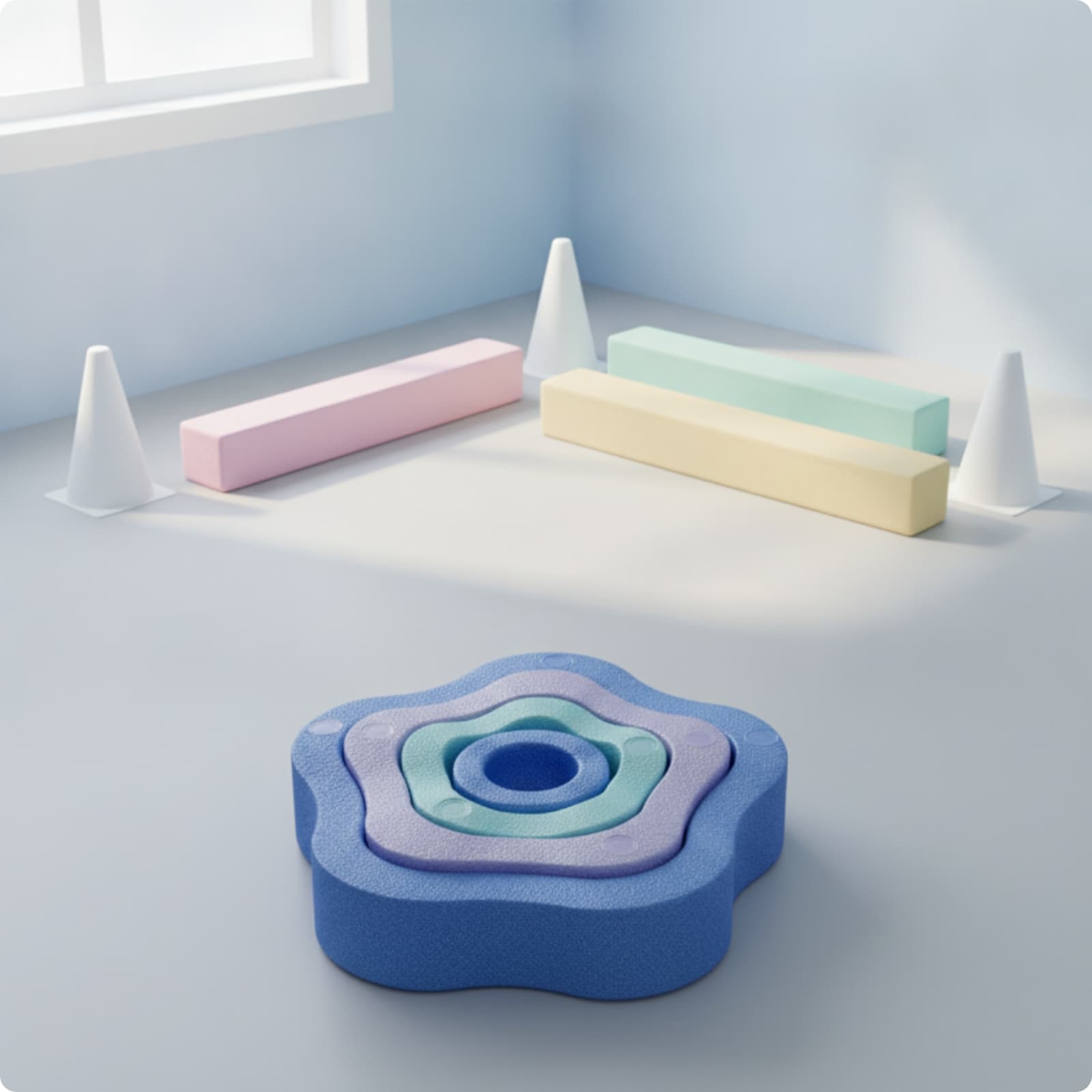 4 Pieces Balance Stepping Stones Non-Slip Toy Lightweight for Toddlers,