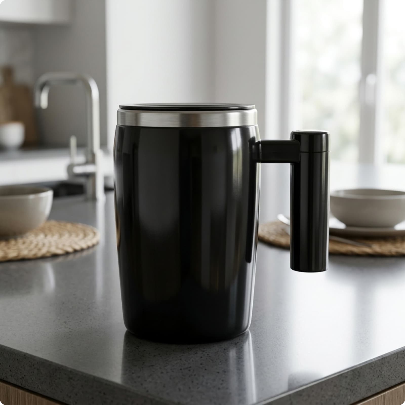 Electric Self-Stirring Cup Automatic Mug with Handle Easy to Clean for