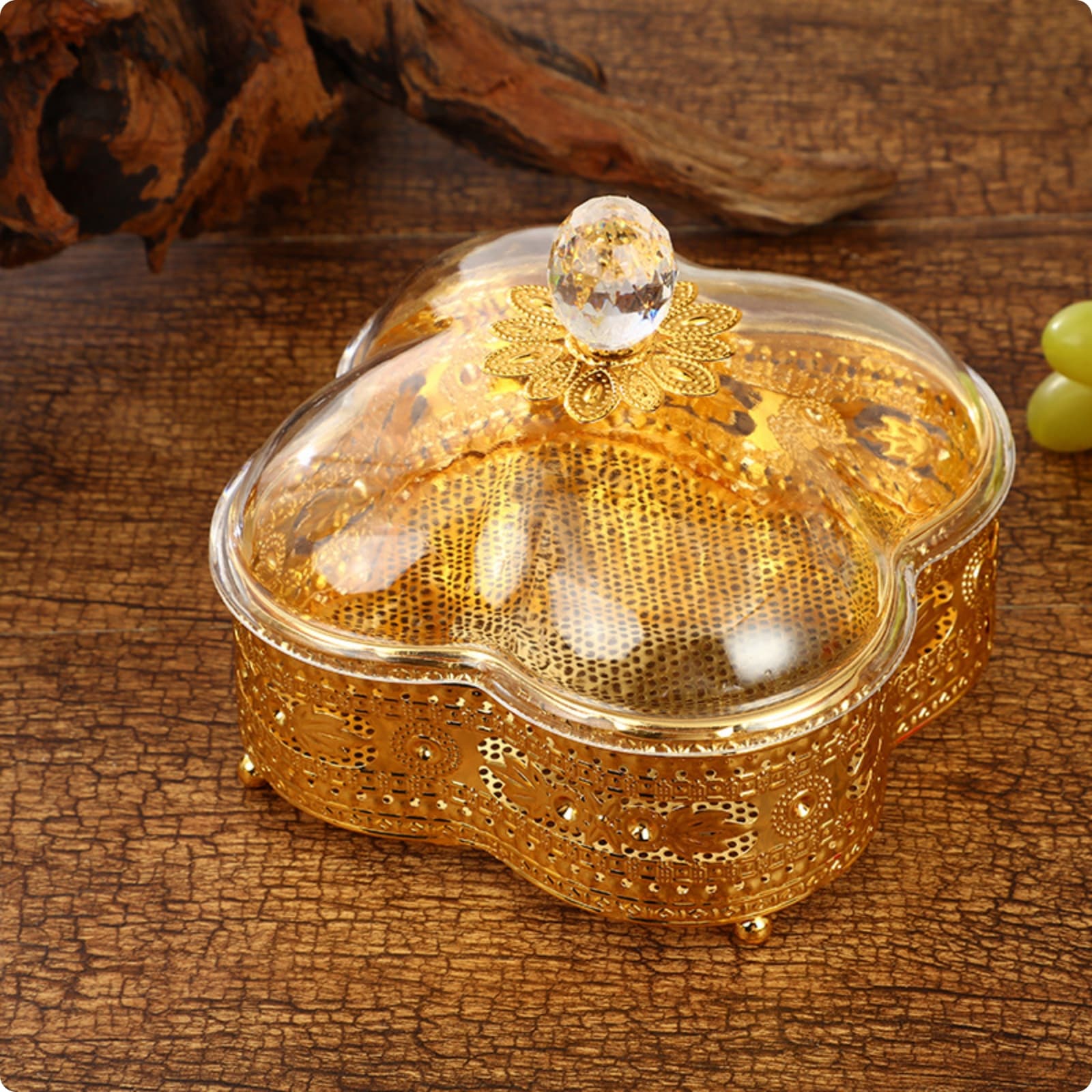 Dry Fruit Box with Lid Elegant Serving Dish Refined for Tabletop
