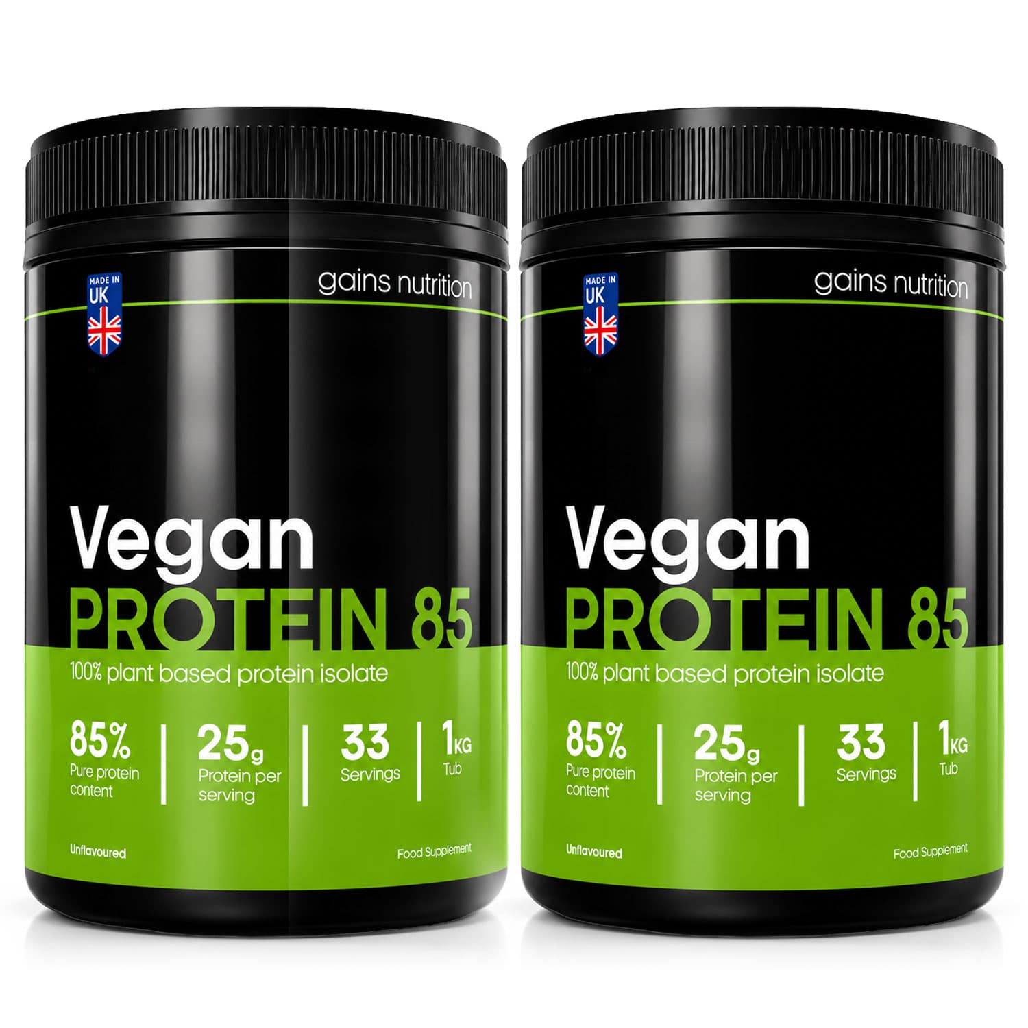 Vegan Protein 85 | 1KG Tub | 2 Pack Bundle