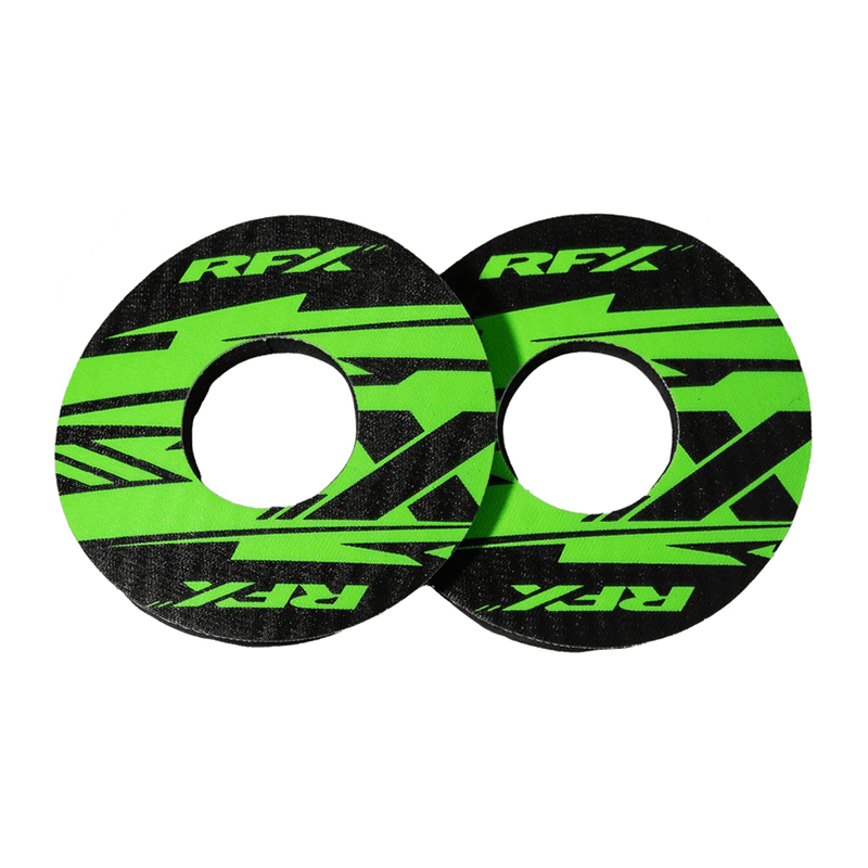 RFX Moto Motorcycle Motorbike Sport Grip Donuts Pair Green
