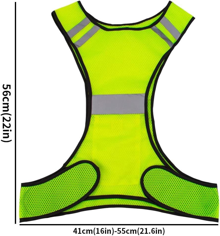 Uncle Paul Reflective Gears - Safety Vest High Visibility for Running Cycling D view 2