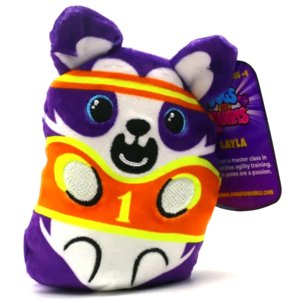 Dogs vs Squirls Bean Plush Toy 10cm Tall for Ages 4+ LAYLA BORDER COLLIE #68