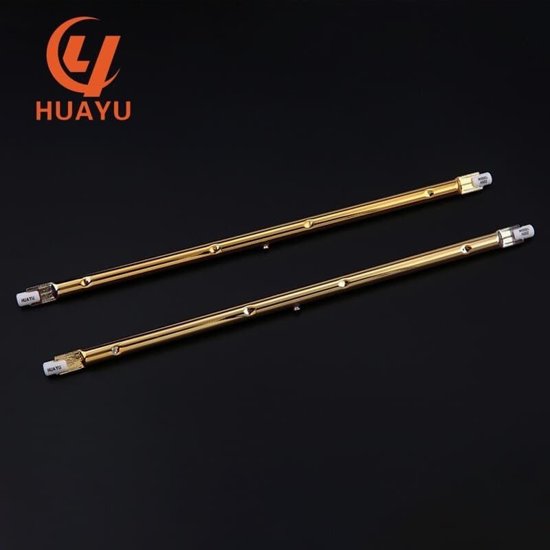 1 Piece Gold coat infrared heating lamp  220-240V 1000-1100W L348mm  heater red