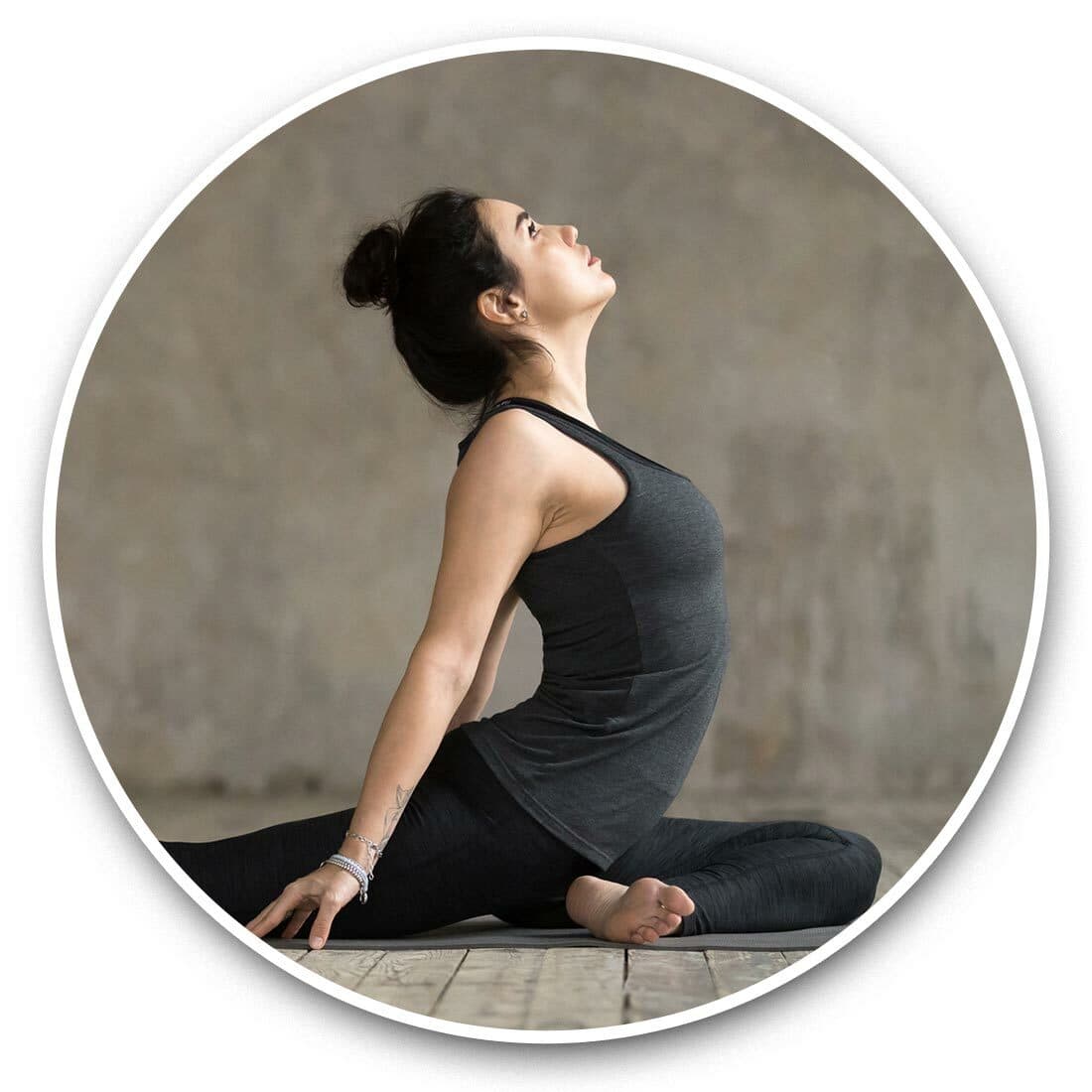 2 x Vinyl Stickers 7.5cm - Yoga Pose Studio Workout  #46519