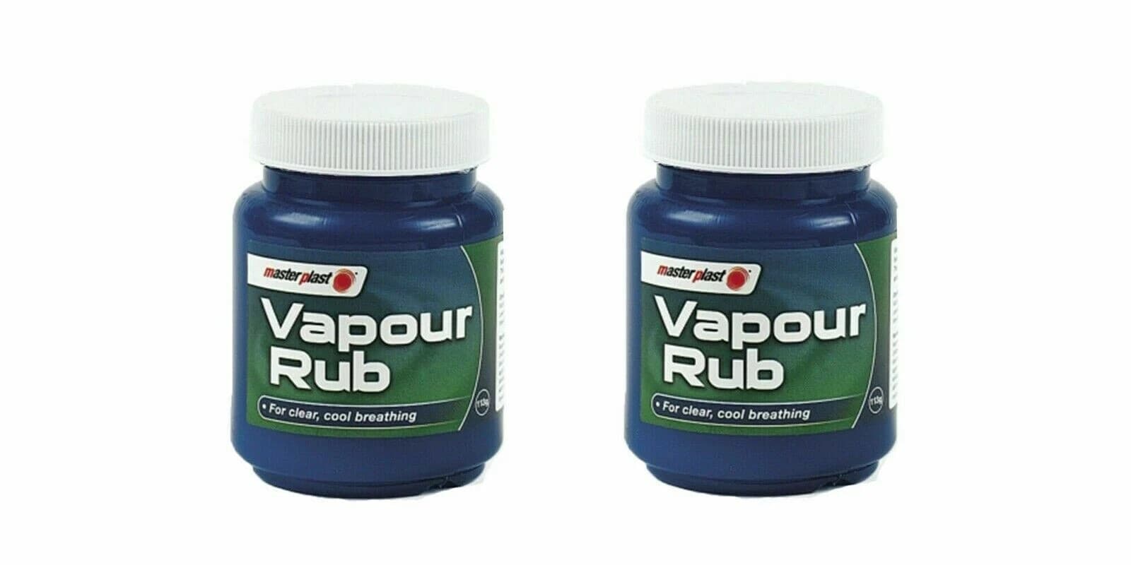 2x Masterplast Vapour Rub Congestion Relief Menthol Eucalyptus Blocked NoseCough