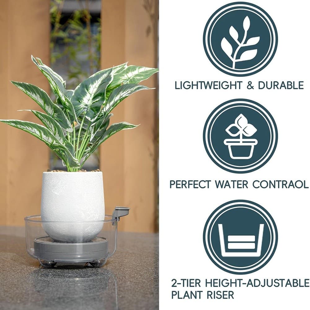 Plant Water Catcher Tray Planter Riser Plant Saucer Drip Tray C6D91589 view 2