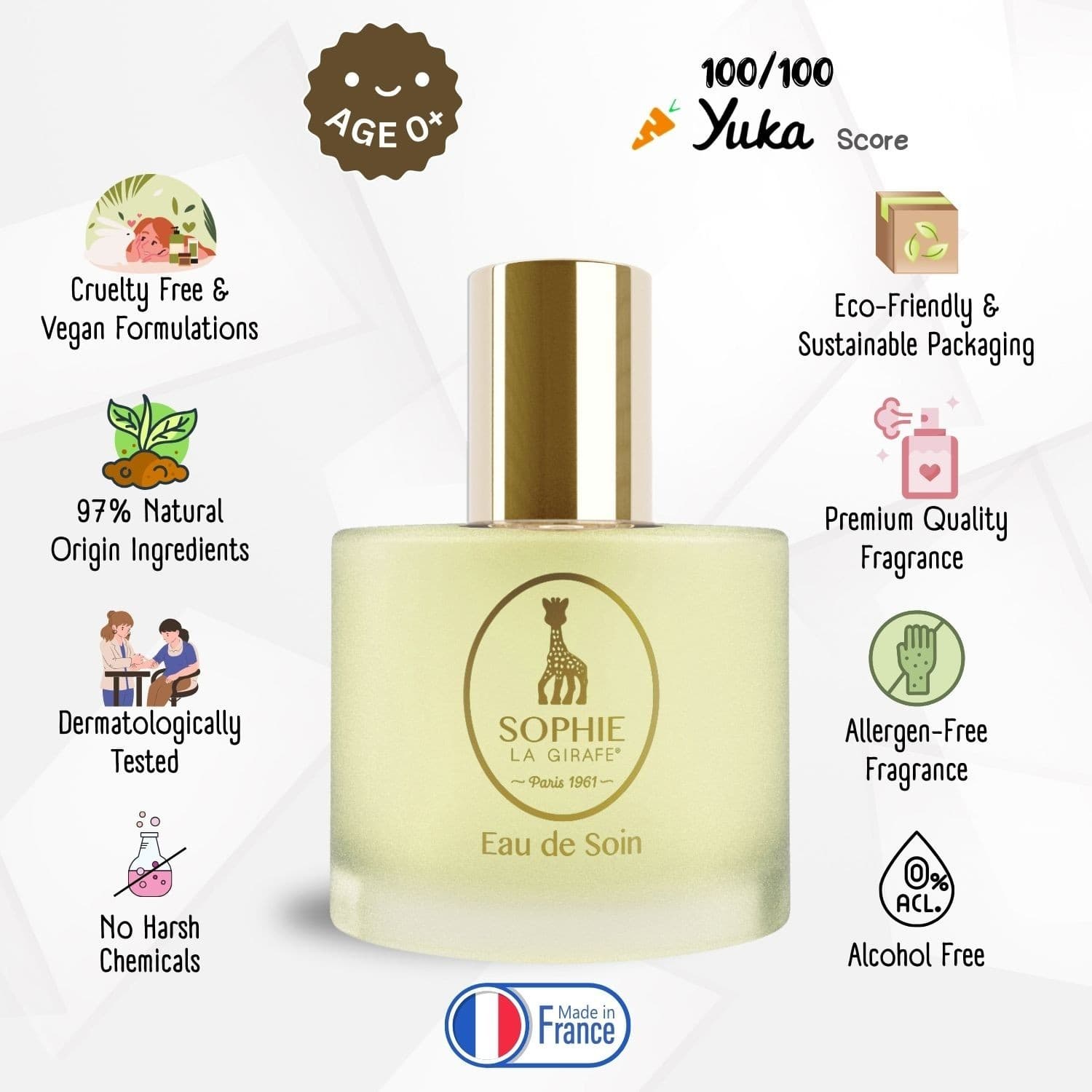 SLG Natural Perfume Gift Set for Newborn Baby - Perfume (50ml) and Soft Plush Toy view 2