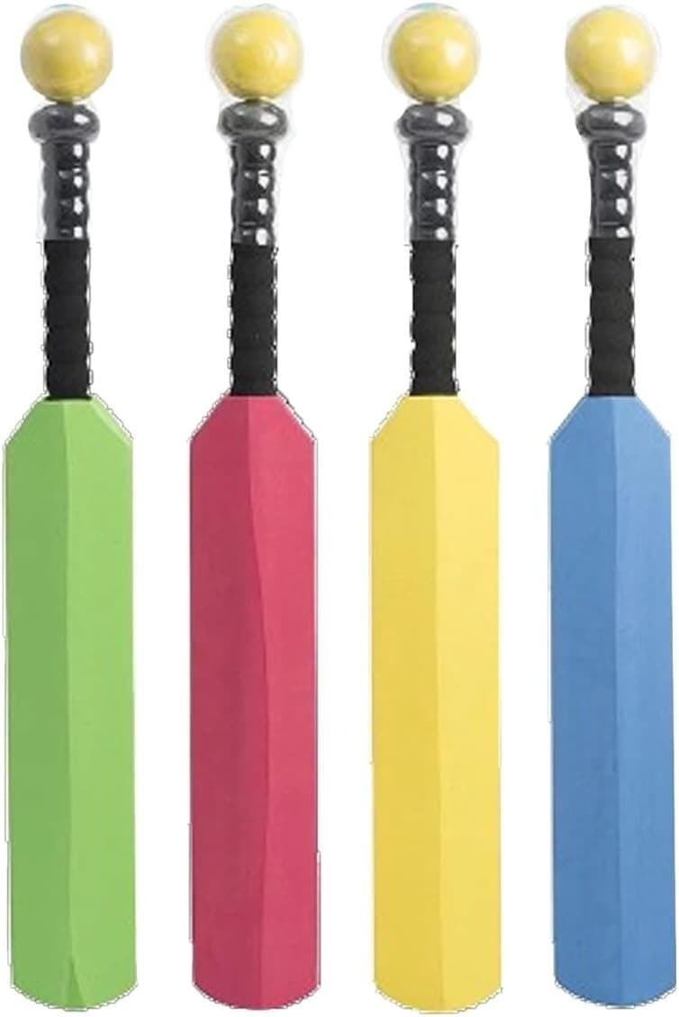 PEBBLE HUG Foam Cricket Set| Enhance Hand-Eye Coordination| Random Colour