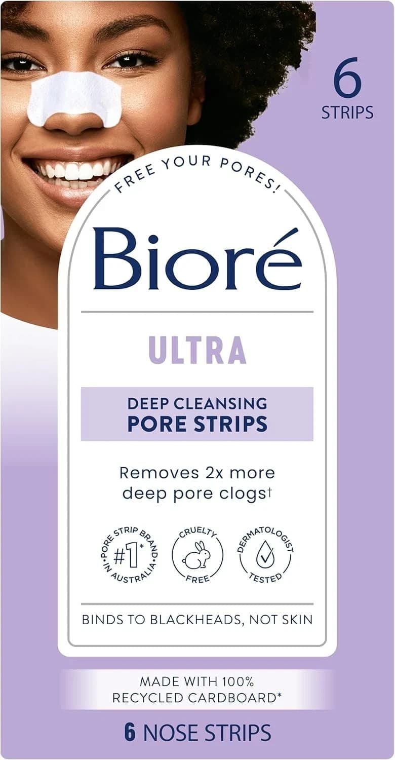 Biore Ultra Pore Strips with Glycerin| Package May Vary,