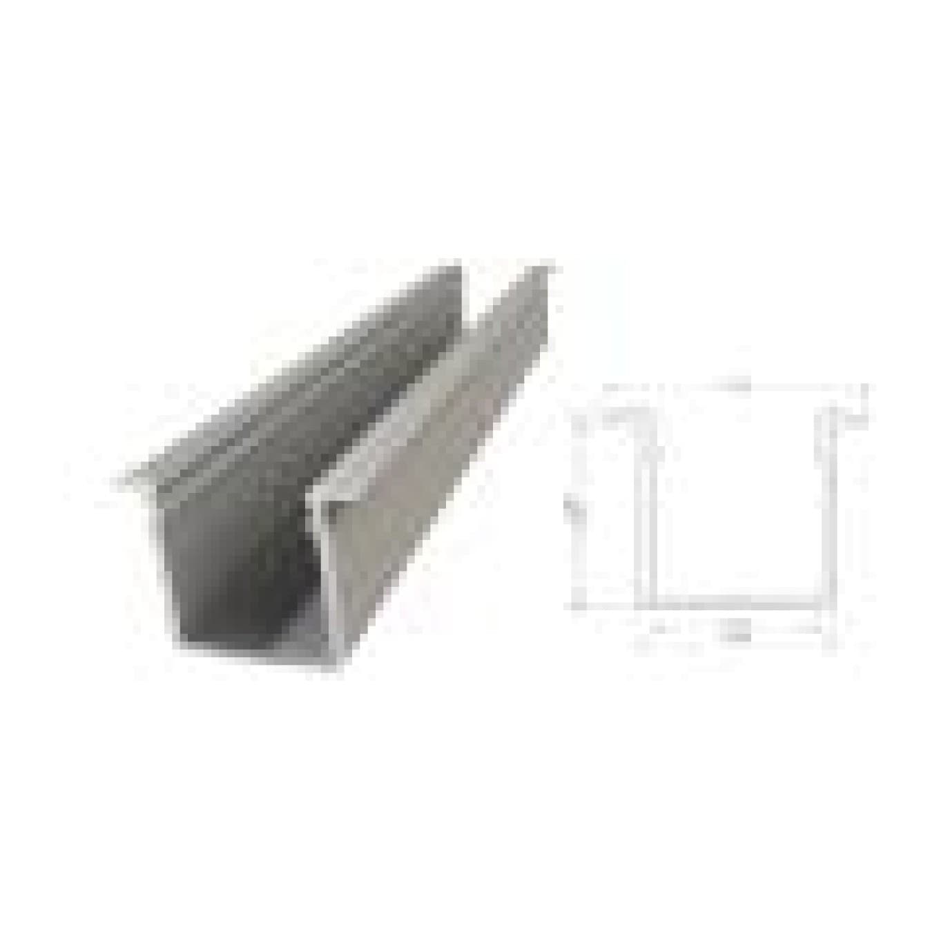 LED recessed profile anode silver 15x16mm AL12-GLG3-AS-3000