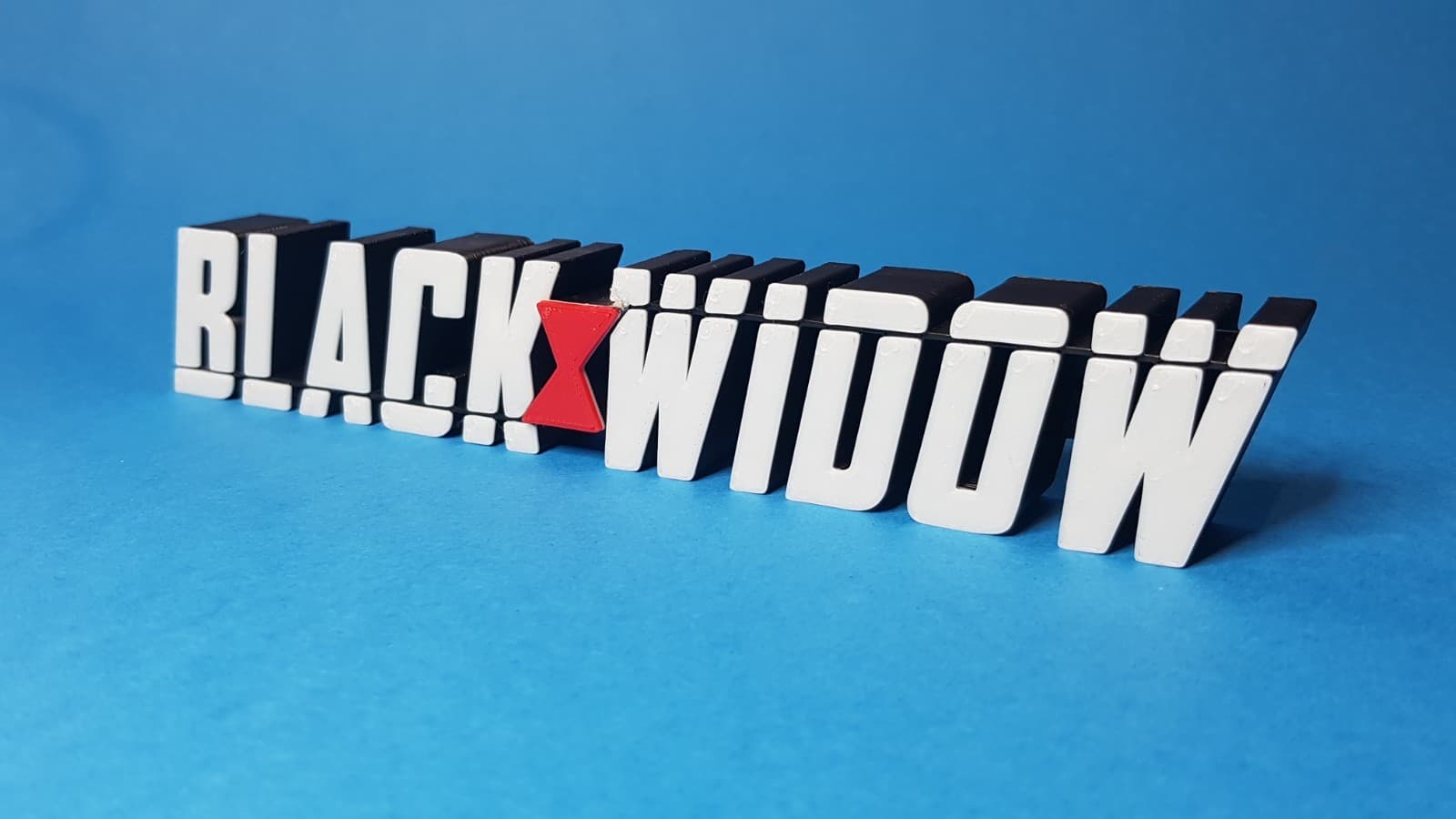 Black Widow - 3D printed logo| desk or wall mounted.