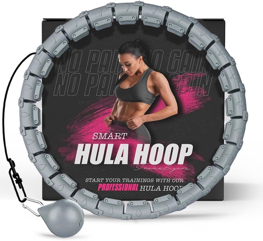 Smart Weighted Hula Hoop Fitness Adjustable 360° Auto Spin Weight Loss Hoo