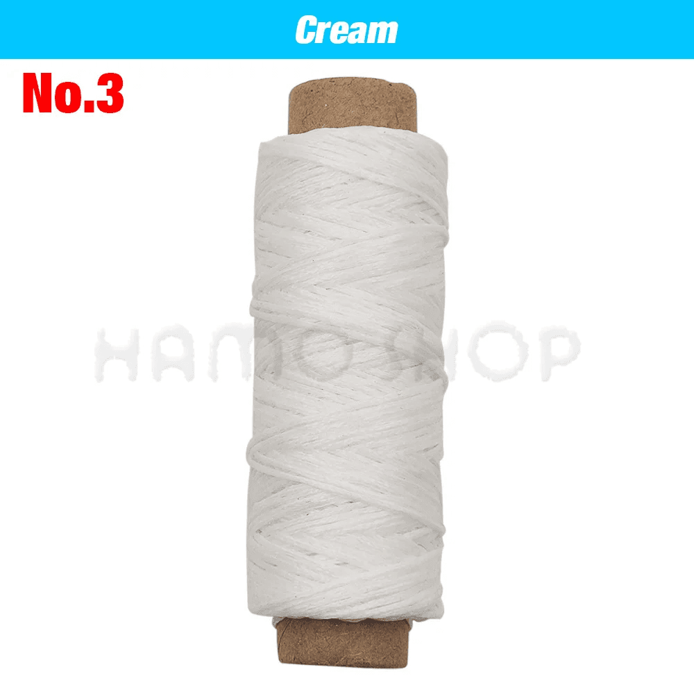 12/30/50M 150D 0.8Mm Thickness Flat Waxed Thread Waxed Cord Hand Stitching Threa