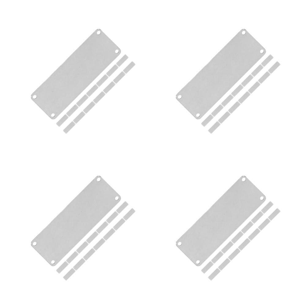 15 Pcs Metal Engraving Tag Plates Blank Rectangle Labels Pet Id Tags