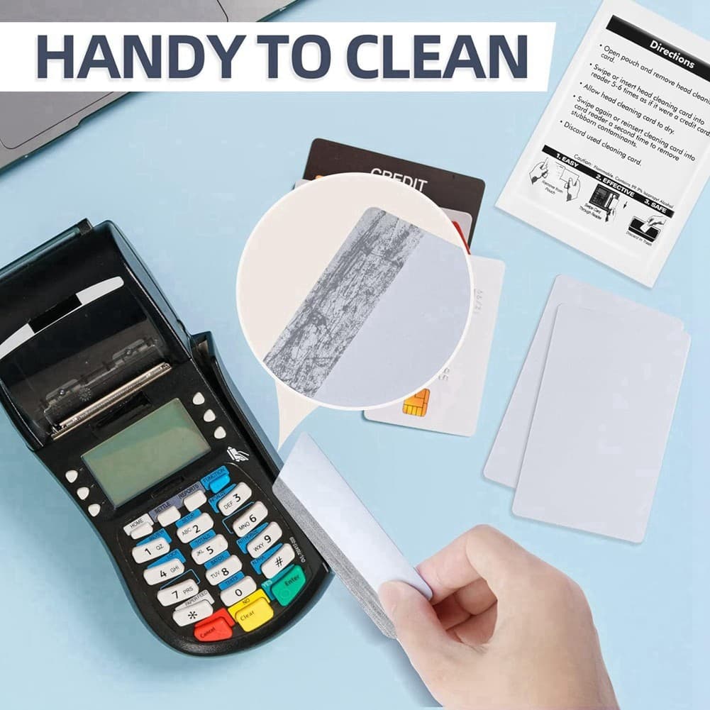 Card Reader Cleaning Cards - Dual Side Credit Card Reader Cleaner| CR804226 view 2