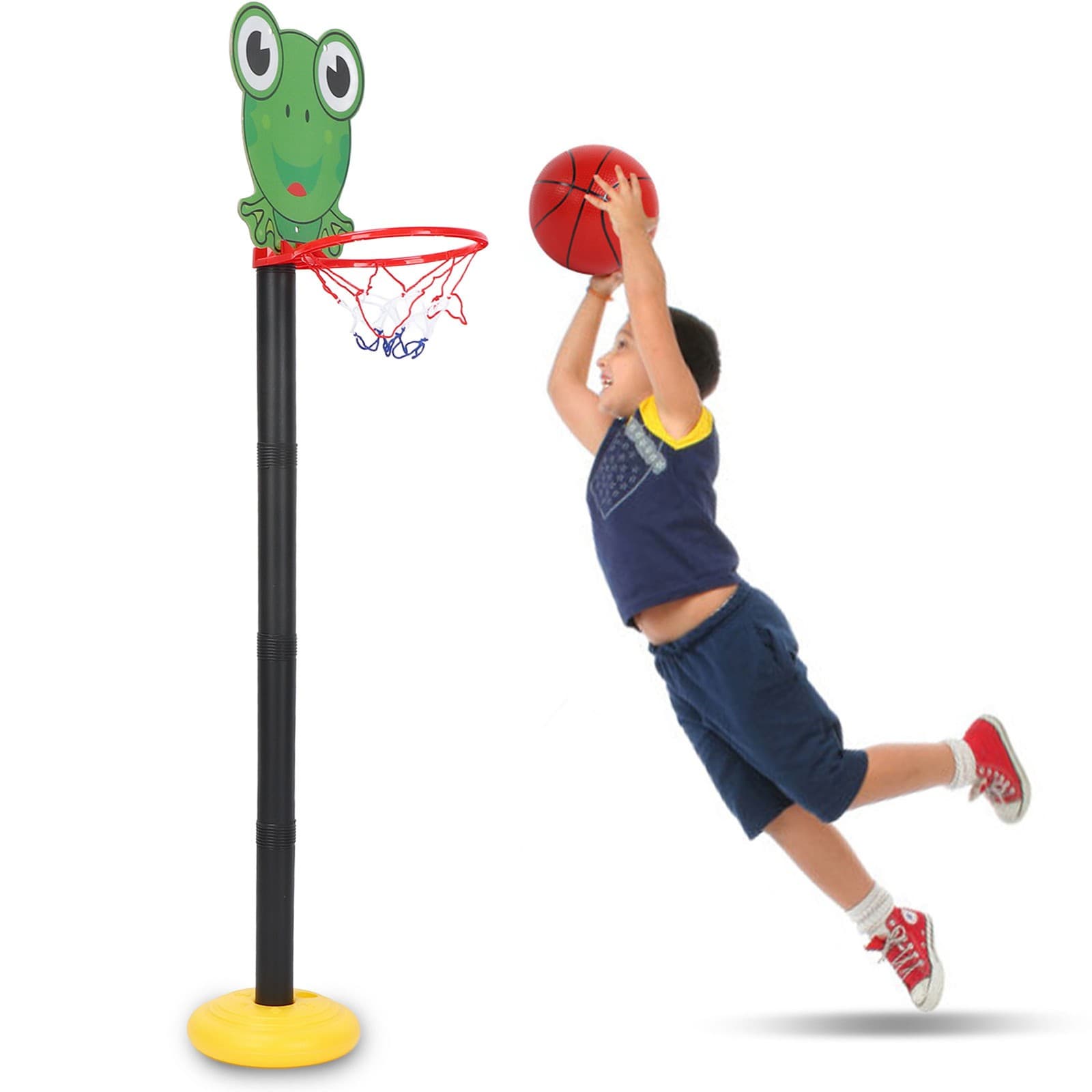 ⊹Basketball Playing Set Height Adjustable Pattern Stand Basketball Holder view 2