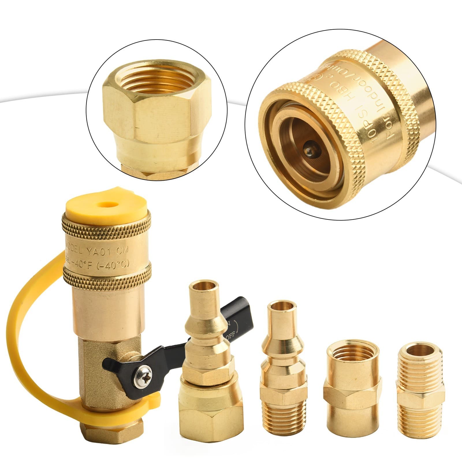 Multi Piece For Propane Quick Connect Adapter Kit for RVs and Trailers