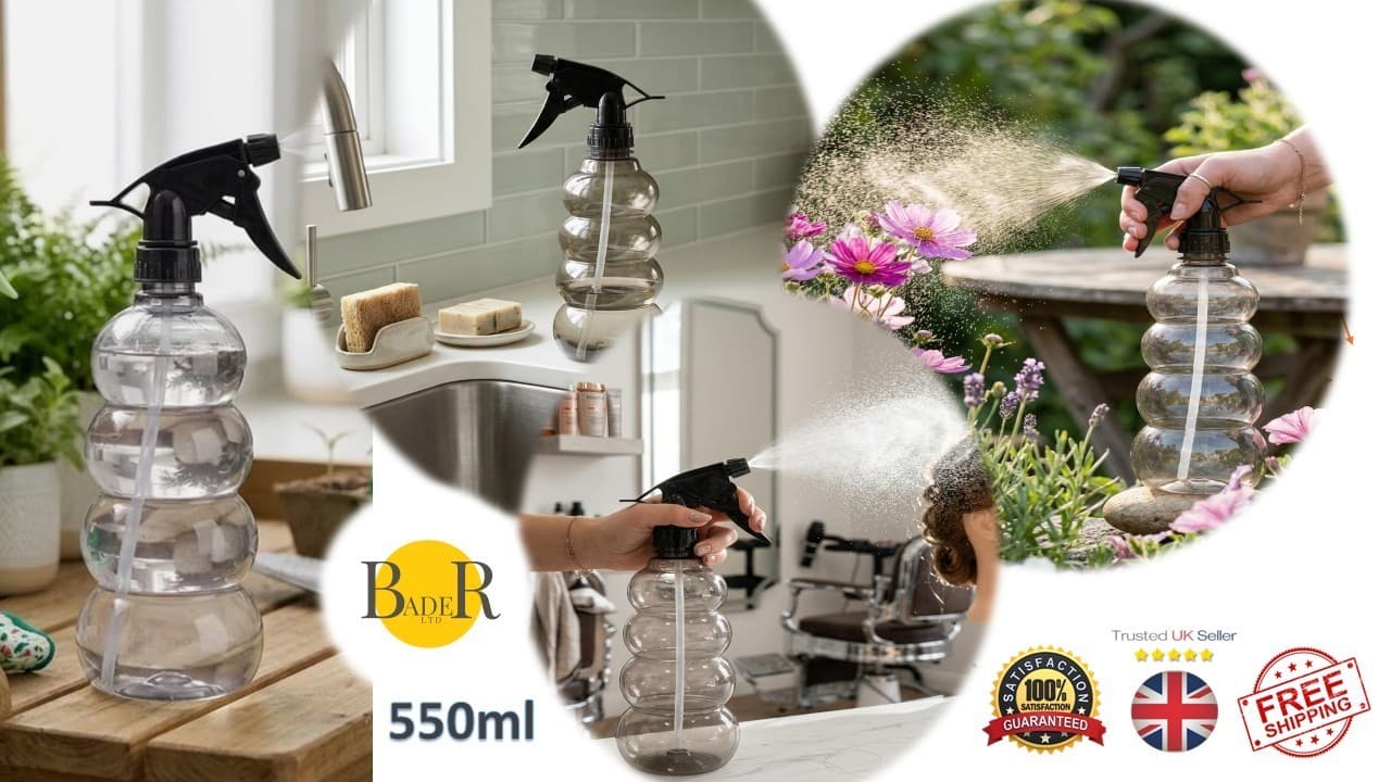 550ml Trigger Spray Bottle Salon Barber Garden Plants Cleaning Water Bottles