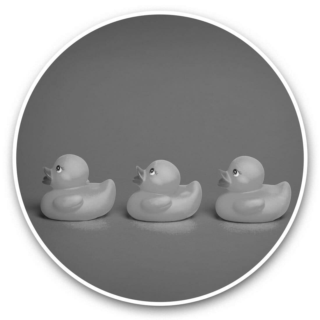 2 x Vinyl Stickers 25cm (bw) - Bath Toy Yellow Duckling Duck Kids  #37717
