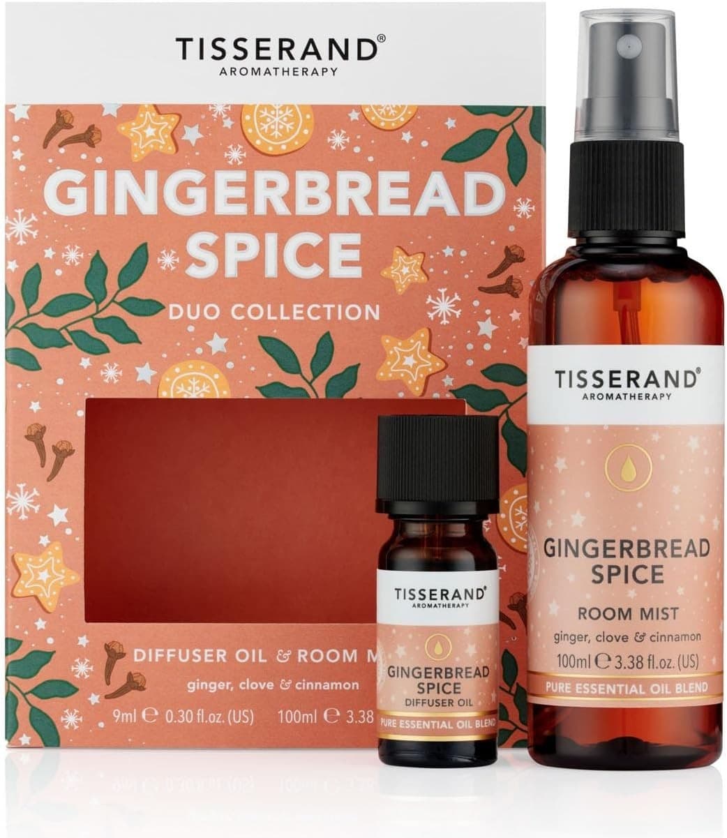 Tisserand Aromatherapy,Gingerbread Spice Diffuser Oil and Room Mist Duo