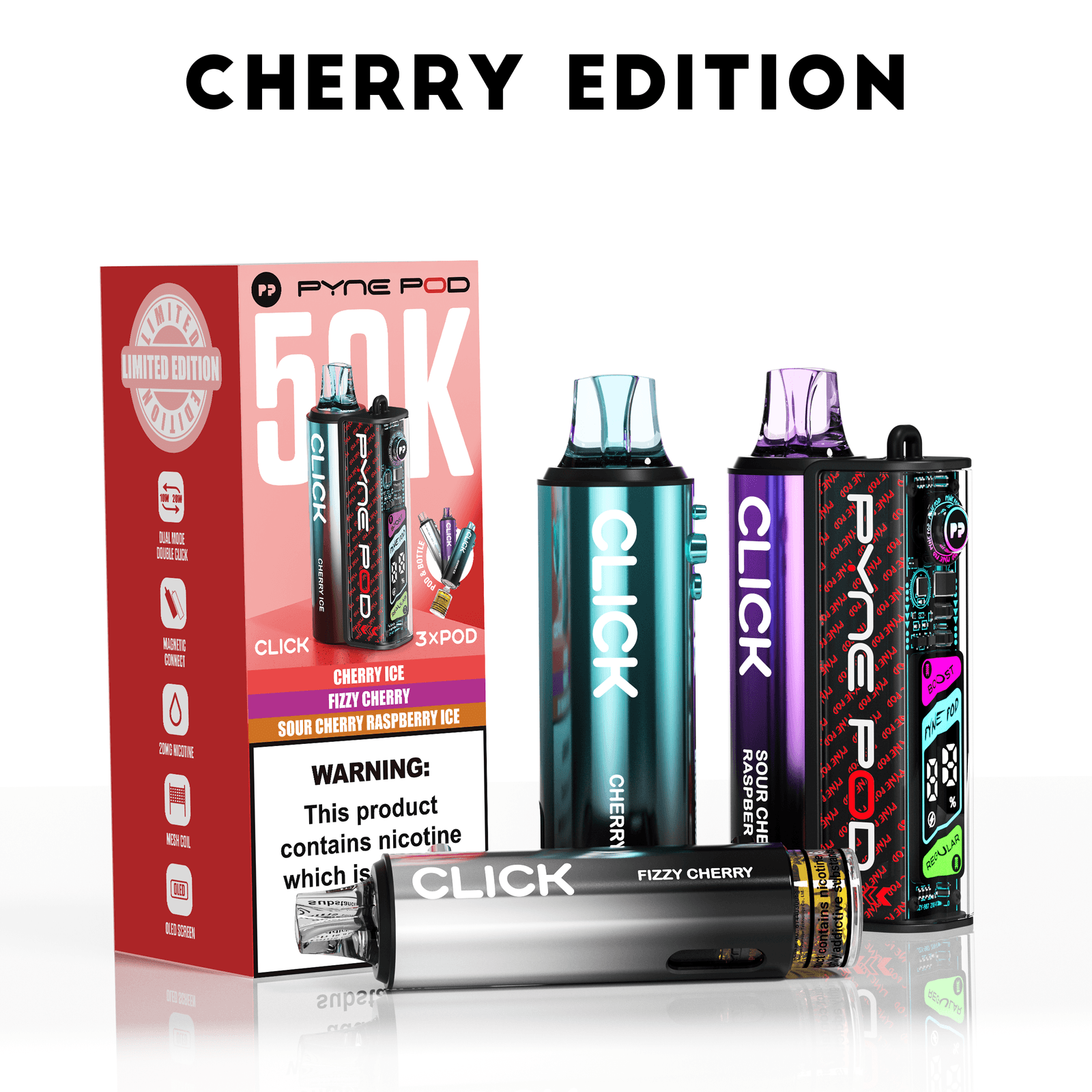 Cherry Edition - Pyne Pod Click 50K Prefilled Pod Kit