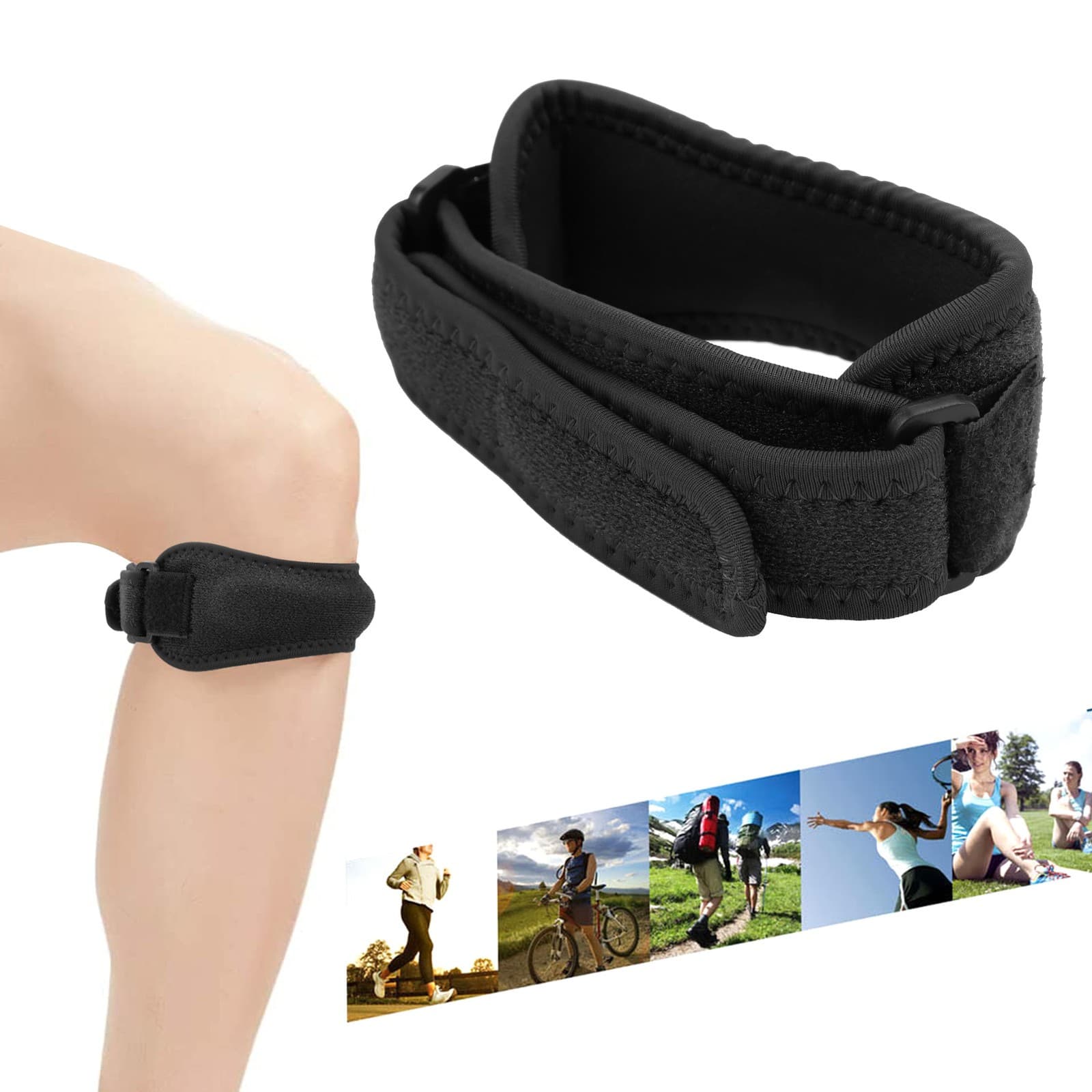 Knee Brace Adjustable Patella Tendon Knee Support Strap For Running Outdoor T