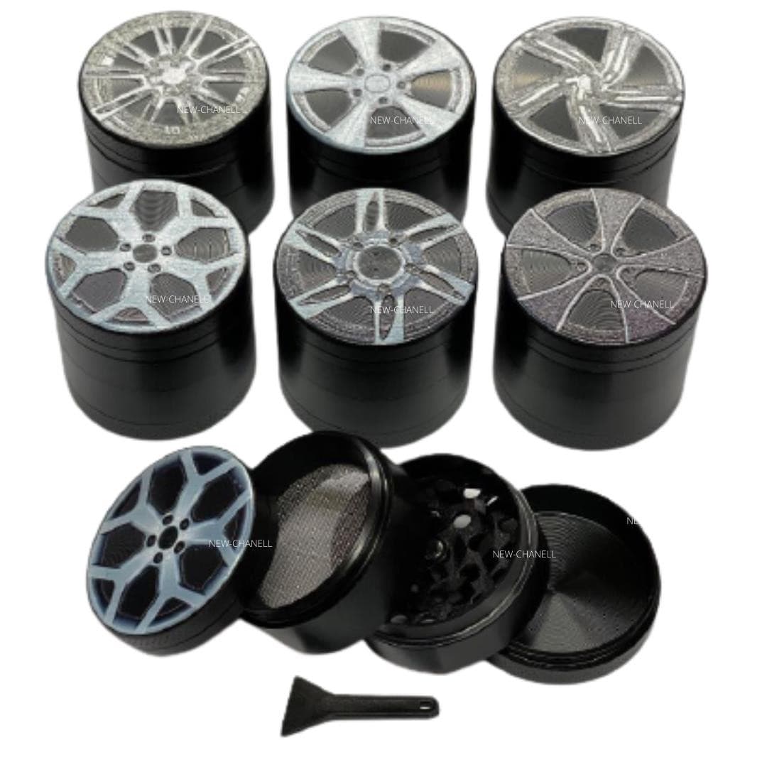 NEW WHEEL DESIGN RIMS BLACK GRINDER 40MM 4 PART SHARK TEETH GRINDERS MAGNETIC