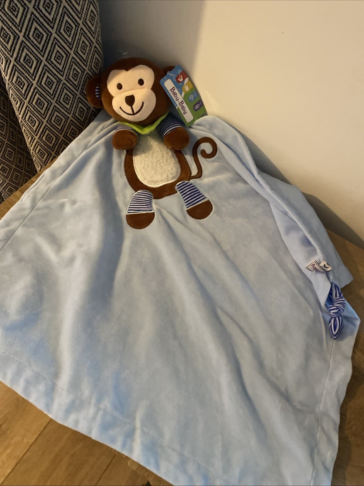 Baby. Baby Bow Money Comforter Large Comfort Blanket Soother New (a19)
