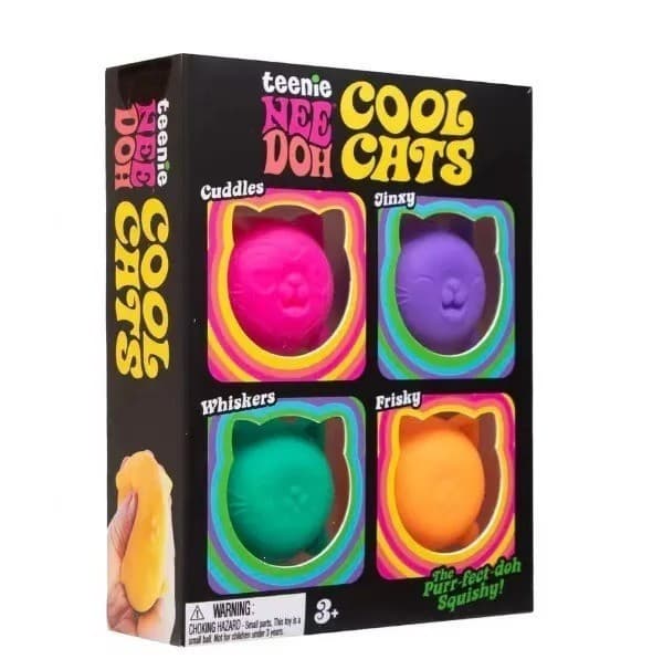 Schylling NeeDoh Teenie Cool Cats 3 Set Pack Squishy Stress Toy Sensory Fidget