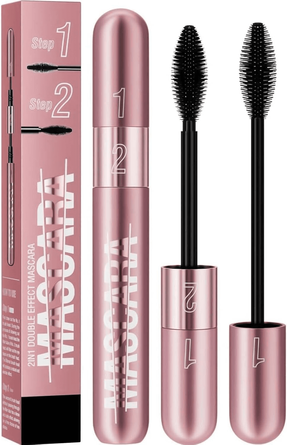 2-In-1 Volumizing and Lengthening Mascara - 5X Longer| Waterproof| Smudge-Proof| L