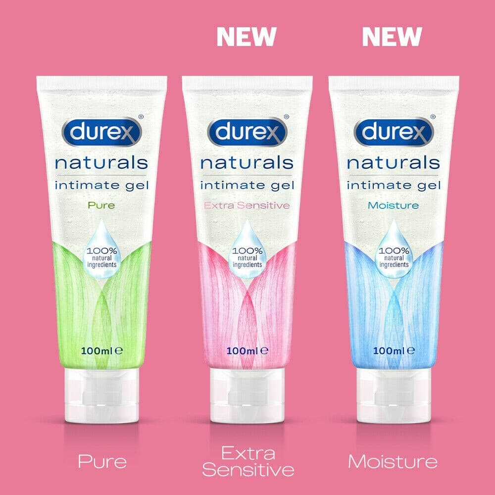 Durex Natural Intimate Water Based Lubes Aloe| Sensitive and Moisture - 3x100ML view 2