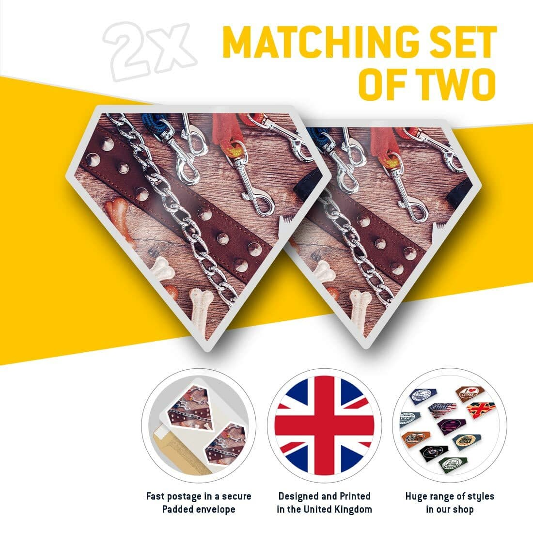 2 x Diamond Stickers 10 cm  - Dog Grooming Walking Dogs Vet  #14894 view 2