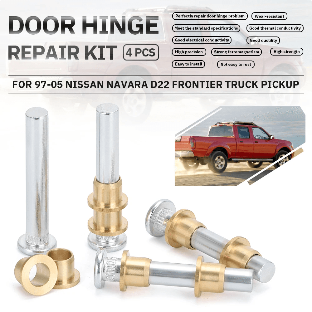 Door Hinge Repair Kit Door Hinge Pin Bushing Kit for Nissan Navara 97-05 D22 Tru view 2