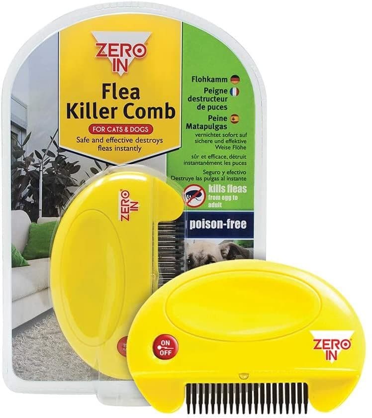 Zero In Electric Flea Killer Comb Battery Operated| Pet Safe| Instant Kill