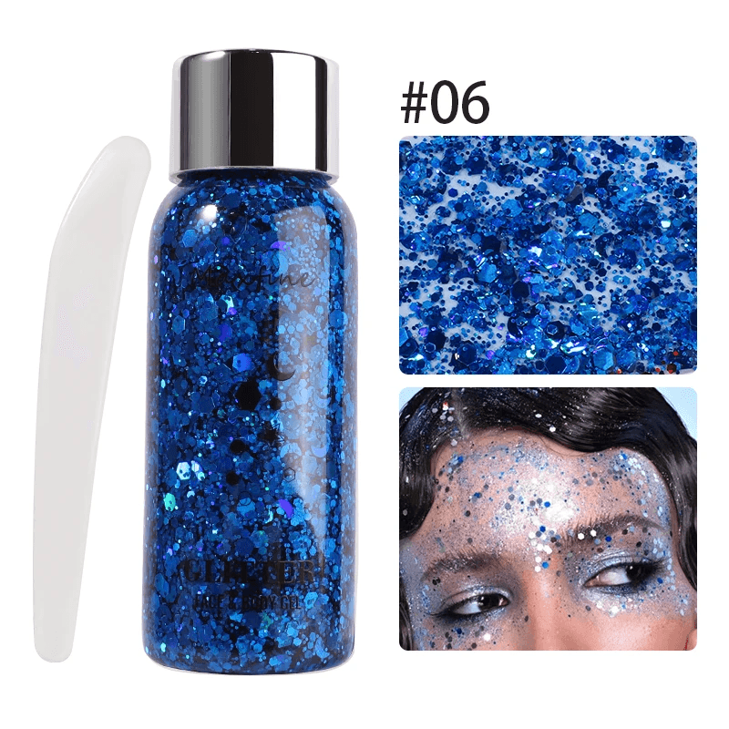 Shimmer Body Face Glitter Sparkle Makeup Festival Party Long Lasting UK