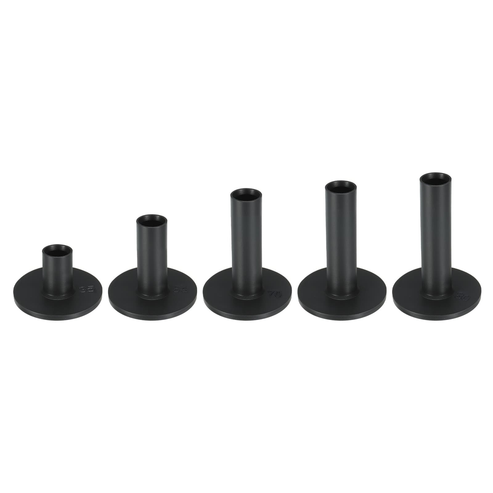 5Pcs Rubber Golf Tee Mix Size Golf Tees Training Driving Range Tee Black