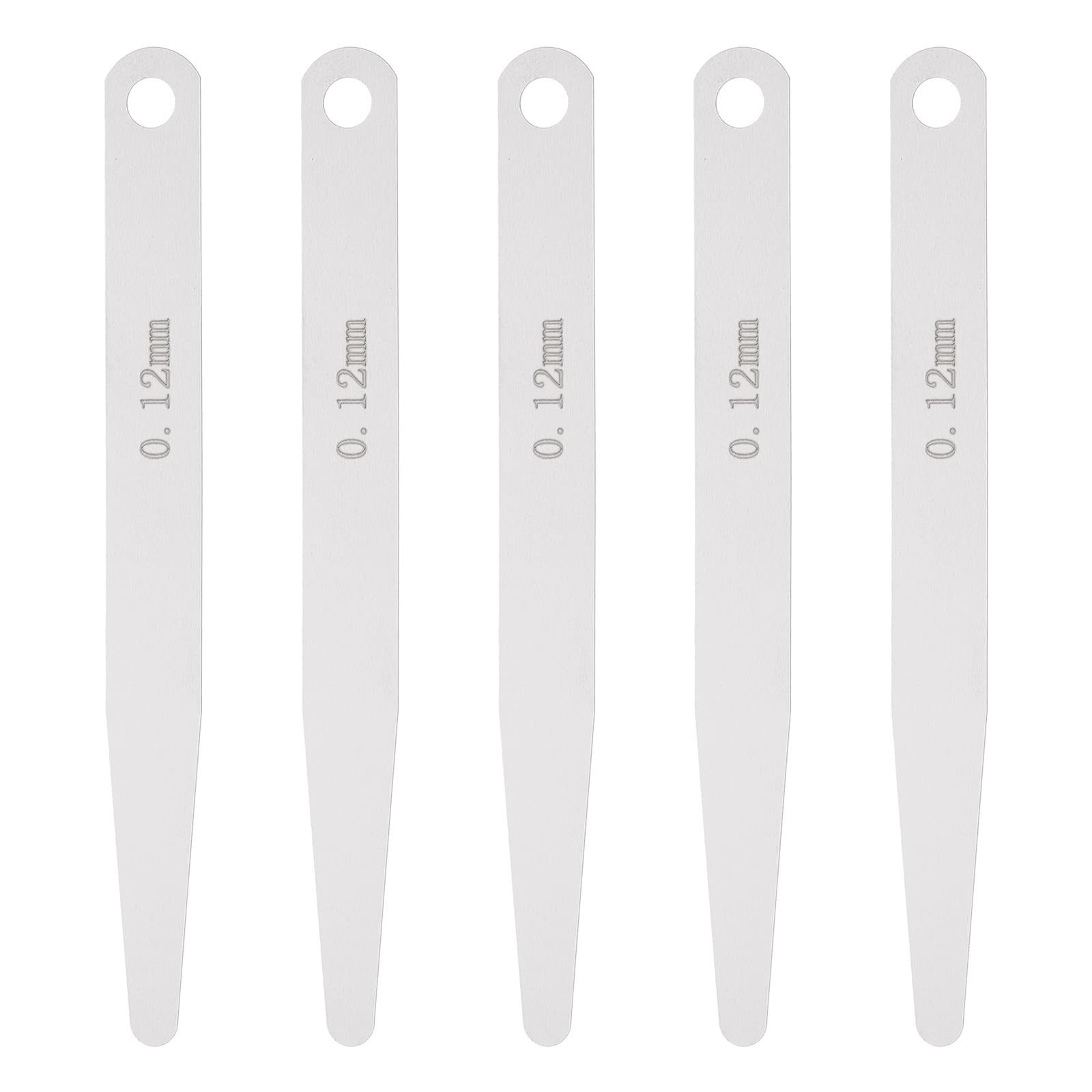 5pcs Metric Thickness Feeler Gauge 0.12mm Single Blade Oval Feeler Gauges