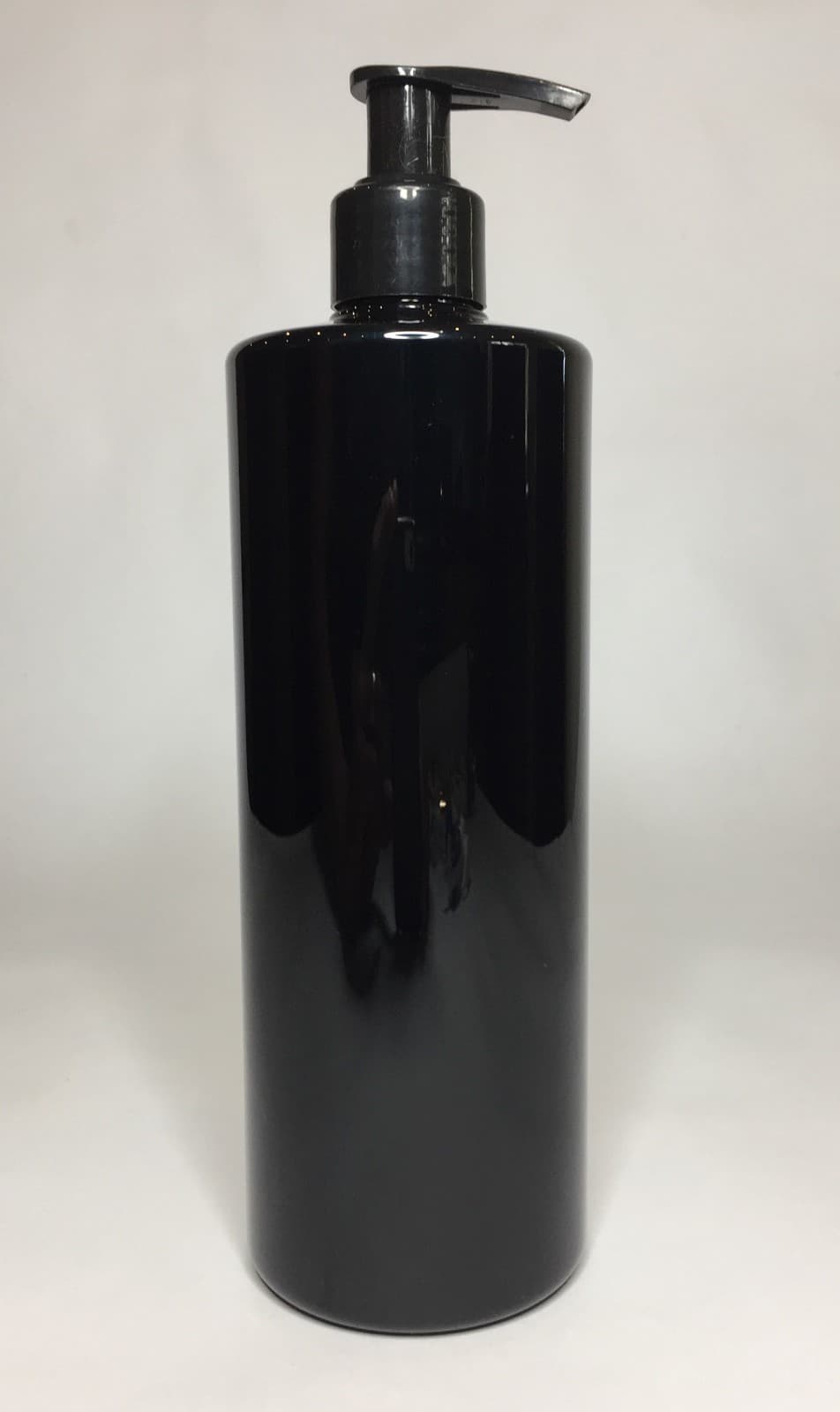 500ml Black Cylindrical PET Plastic Bottles and Black Lotion Pump ANY AMOUNT