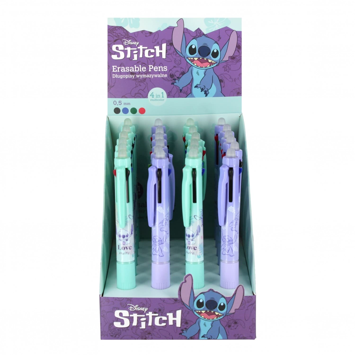 5903686381058 Długopis ścieralny automatyczny 0.5 4kol Stitch A 24 CoolPack PATI