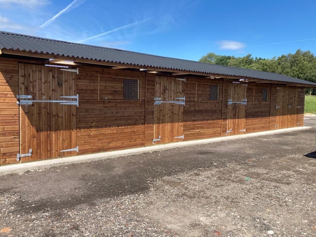 36 X 12 Mobile Stable  12’ tack room Static Mobile Stables Wooden Timber Stables