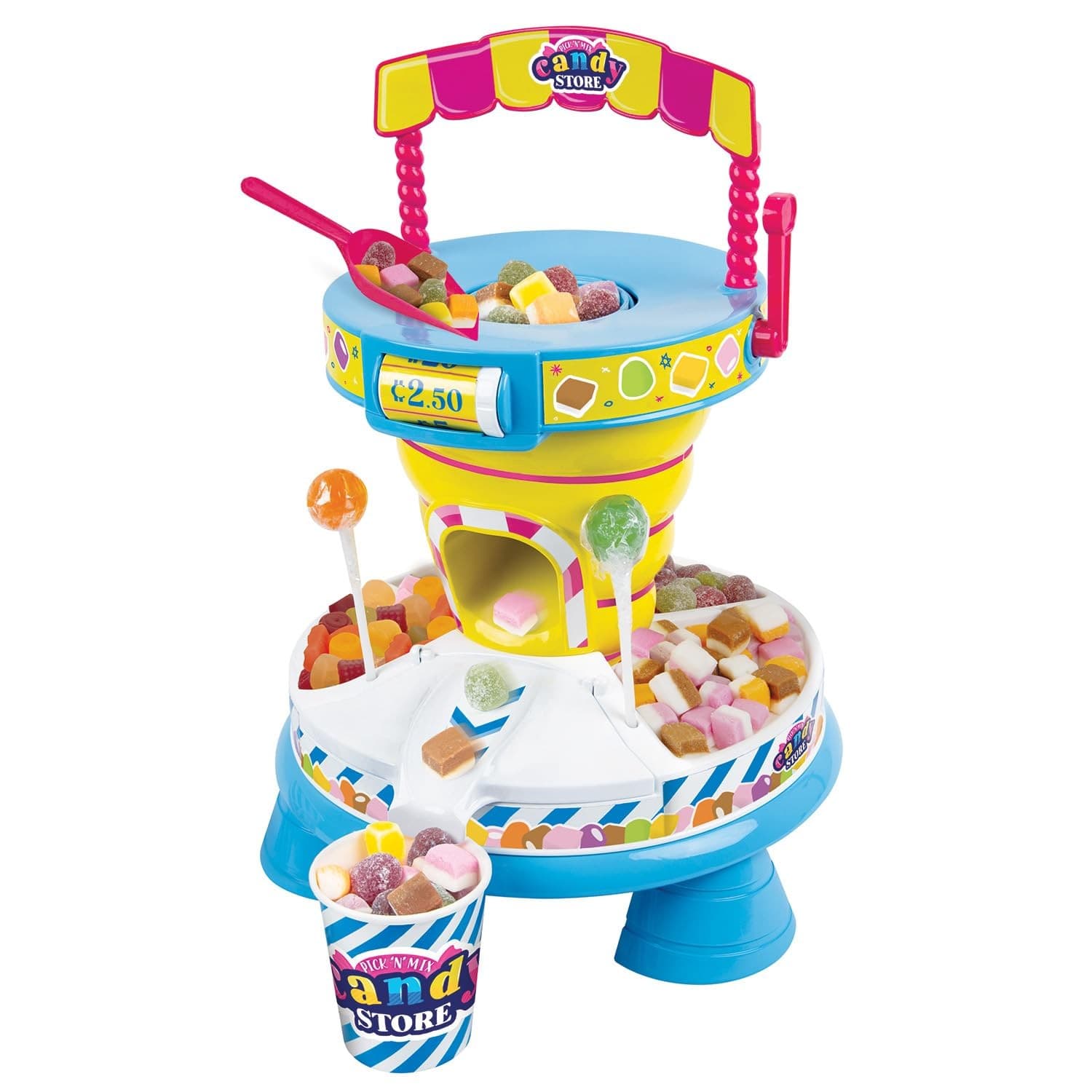 Casdon Pick and Mix Candy Store 20.5 cm x x 29.5 cm| Blue| Yellow| Pink