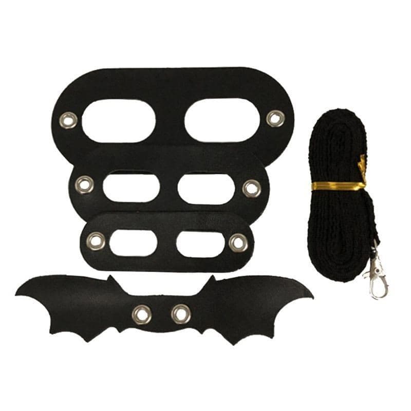 Lizard Leash with Leather Bat Wings Reptile Outdoor Traction Rope Adjustable
