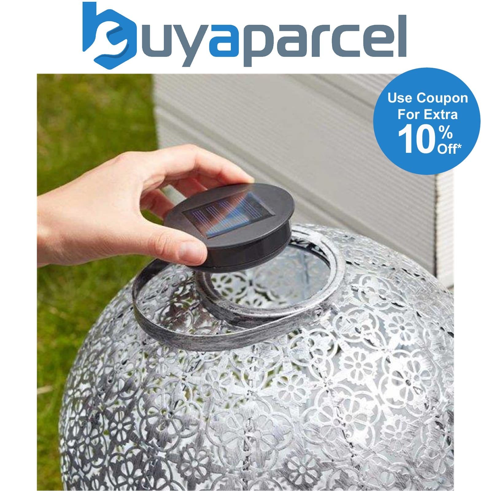 Smart Garden Round Replacement Solar Light Panel For Lanterns White Colour LED