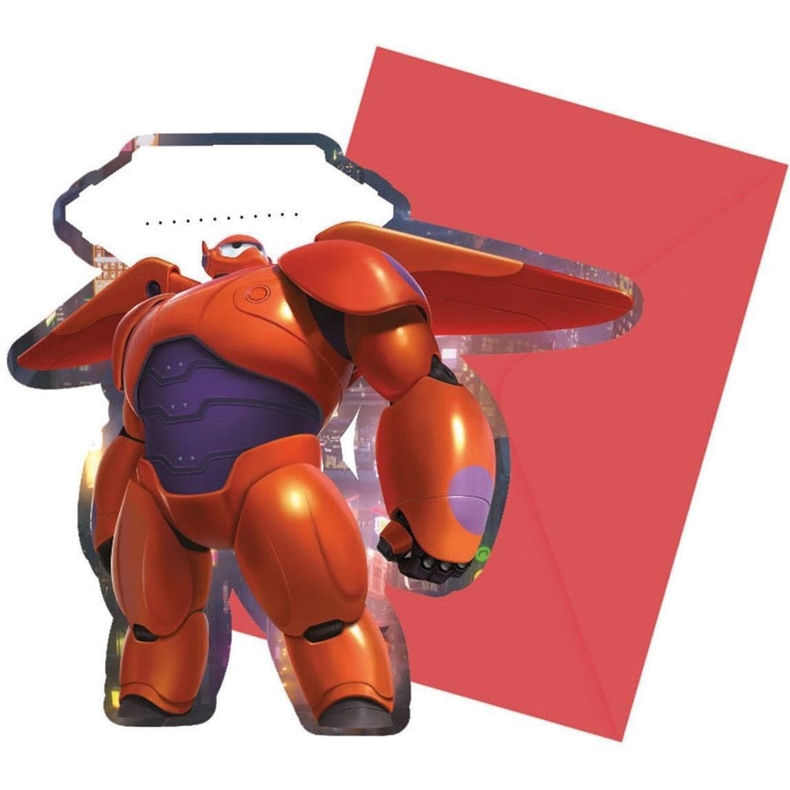 Big Hero 6 Party Invitations Kids Birthday Invites with Envelopes Pack of 6