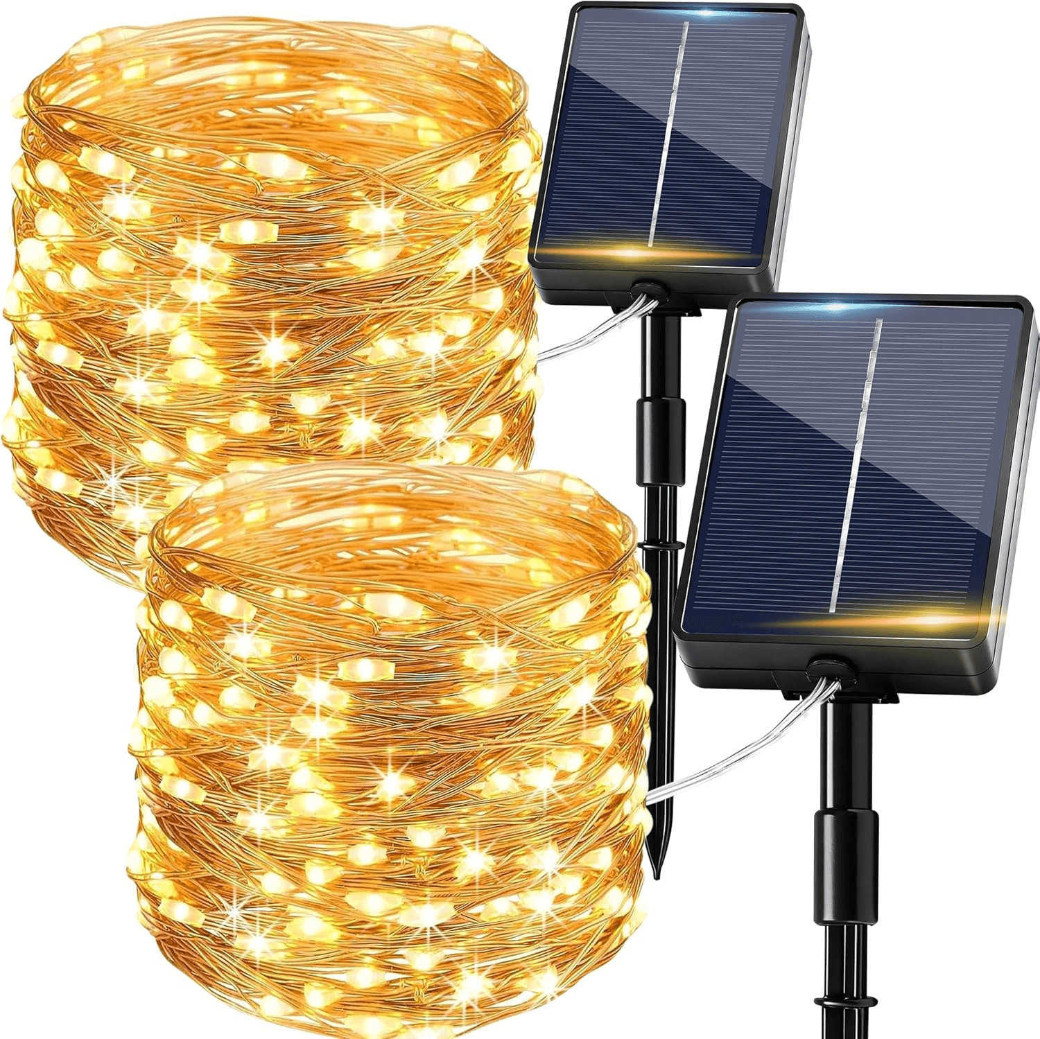 Solar String Lights Outdoor Garden| 2Pack 12M/39FT 120 LED Indoor Outdoor Fairy