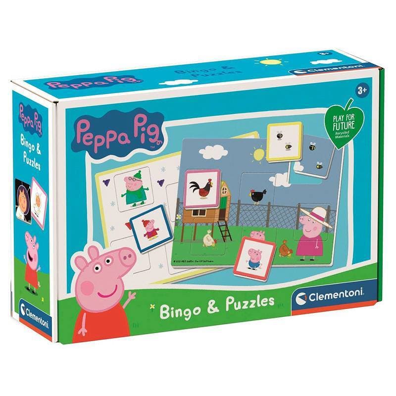 8005125167371 Gra Bingo&Puzzle Peppa Pig PUD CLEMENTONI 16737  CLM CLEMENTON